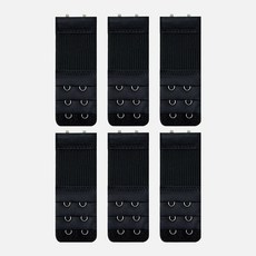 여성 속옷 브라 브래지어 후크 2단 3단 버클 밴딩 고리 연결 끈 확장 연장 스킨 블랙 세트 브라후크밴딩연장고리세트