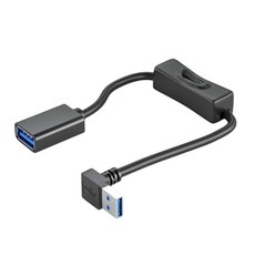 USB 3.0 확장 케이블 직각 90도 남성 대 여성으로 스위치 켜기/끄기, 05 90 degree A_05 2m, 90 degree A+2m