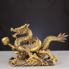 청룡 드래곤 길조 구리 장식 공예, 3.사이즈_50x14x31cm 6.35kg
