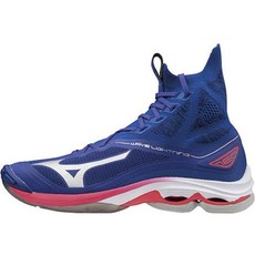 [미즈노] 배구 신발 웨이브 라이트닝 NEO 블루 × 실버 × 핑크 23 cm 2E