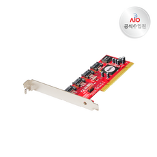 앤디코 AIO 3400PI SATA2 3Gbps PCI컨트롤러 4채널 RAID 지원 PCI카드, 단일 상품