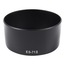 캐논 EOS EF 50mm F / 1.4 USM 렌즈 (ES-71II 대체)를위한 전용 Bayonet 렌즈 후드, 하나, 검은 색, 1개