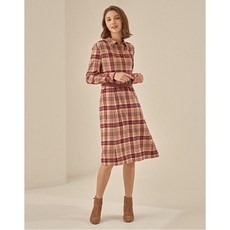 닥스 20FW 와인 벨티드 셔츠형원피스 DLDR0D901D2