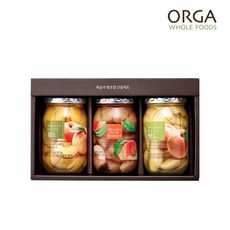 풀무원 ORGA 3색 복숭아병조림 선물세트 450g x 3개입, 복숭아병조림 세트(450gx3개입)x1세트, 1세트