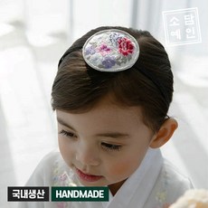 소담예인 소담예인 플라워자수 배씨 한복 머리띠_VNABJ04