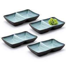 Happy Sales HSSD-DBGB4 Dual Sauce Bowls Dual Dipping Bowls/13401723, 상세내용참조