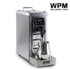 WPM 우유스팀기 웰홈 MS-130T(정식수입품) 온도조절가능 자동 우유스티머(스팀피쳐 포함) 1년이내무상AS, 1개, 실버