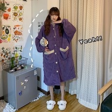 AROBOT 가을겨울 달콤한 귀요미 포근 양털 잠옷 실내복