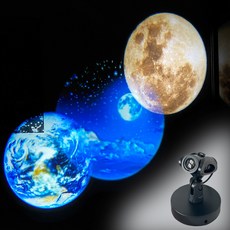 똑소녀 달 지구 밤하늘 무드등 빔 프로젝터 간접 조명 2type (필름 3가지 세트), 무드빔A
