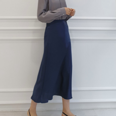 새틴롱스커트
