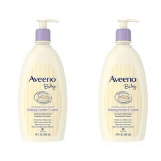 Aveeno Baby Calming Comfort Moisturizing Lotion 아비노 베이비 카밍 컴포트 모이스처라이징 로션 라벤더 바닐라 내추럴 오트밀 532ml 2팩, 1개