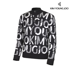 골프방풍니트  김영주 남성 로고플 방풍 반집업 니트 티셔츠 / 남자 골프웨어 반목 스웨터 