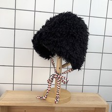 인 일본 레트로풍 양고기 봉제 귀 보호 모자 여성 겨울 패션 따뜻한 레이 펭