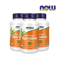 나우푸드 스피루리나 Spirulina 1000mg 120정 3개