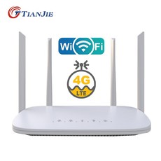 TIANJIE LC116 4G LTE 라우터 wifi 모뎀 4G 4 RJ45 포트 쿼드 외부 안테나 sim 카드 슬롯이있는 GSM UMTS FDD TDD 잠금 해제|모뎀, 1개, LC116-4, 단일