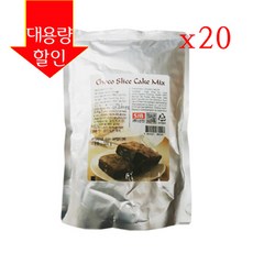 베이킹파티 초코슬라이스 케익믹스 500gX20개 브라우니믹스, 40개, 500g