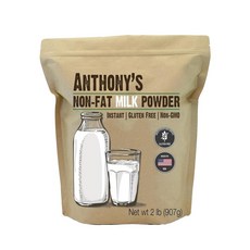 Anthonys 앤서니 무지방 탈지 우유 분말 개당39회분 회당1/3컵약23g, 3개, 907g