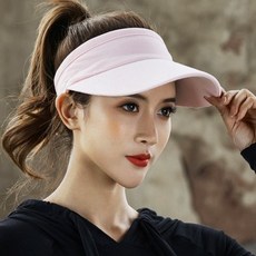 달리기 와이드앵글 모자 여성 자외선 방지 야외 스포츠 땀 흡수 골프 썬캡 밴드 산책, 검정