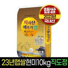 [23년햅쌀][명가미곡] 지리산메뚜기쌀 현미10kg 판매자직도정 박스포장, 1개, 10Kg