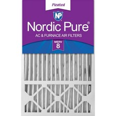 Nordic Pure 북유럽 퓨어 16x25x5 (15_3/4 x 24_3/4 4_3/8) 하니웰/레녹스 교체용 MERV 14 에어 필터 2팩, 24.8" x 15.8" x 4.4" 미국직구, MERV 8_필터