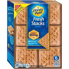 나비스코 허니 메이드 프레쉬 스택 그레이엄 크래커 345g Honey Maid Fresh Stacks Graham Crackers, 1개