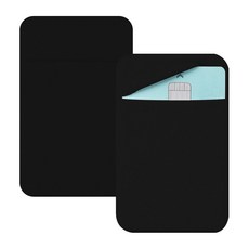 티엔피 핸드폰 부착식 카드지갑 카드수납 포켓 파우치 케이스, 블랙