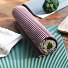 국산 파스텔 실리콘 김밥말이 김발, 그린, 1개