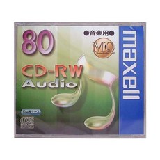 맥셀뮤직 CD RW 80분 1카운트 10mm 케이스 50팩 cdrwa80mq. 1TP