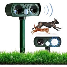 Fowod 태양열 자동 충전 초음파 야생 동물 퇴치기 유해동물 퇴치기 농작물보호생활 방수 기능, 1개