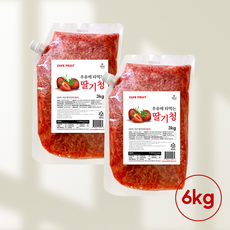 Cafe Fruit 과육이 살아있는 국산 딸기청 3KG, 1개입, 2팩