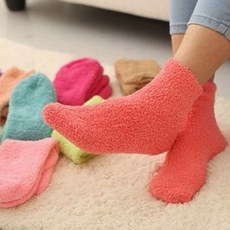 여자겨울예쁜수면양말파스텔