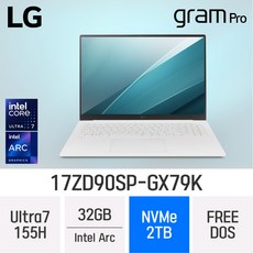 LG전자 그램 프로17 17ZD90SP-GX79K, Free DOS, 32GB, 2TB, White