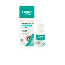 I-DROP VET PLUS 애완동물용 윤활 안약 급성 또는 계절성 건조 눈용, 1개, 10ml