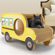 도트캣 트럭 시리즈 고양이 스크래쳐, 1개, 스쿨버스