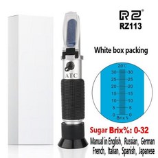 SYXLIF 브릭스 굴절계 설탕 매쉬 굴절계 농도계 브릭스 포도 ATC 당도계, rz113-w