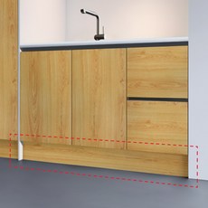 큐브프레임 싱크대 걸레받이 주문 제작 몬테레이오크 무광, 몬테레이오크  1100mmX150mm/2.5Kg