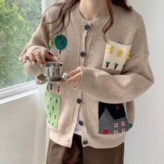 위시키즈자수가디건