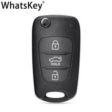 WhatsKey 플립 키 쉘 현대 I30 IX35 씨드 피칸토 세라토 스포티지용 기아 리오 3 K2 K3 K5 소울 오토 키 케이스 하우징 포브, 2)with hold, 1개
