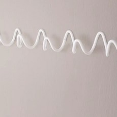쪼이소 웨이브 벽 옷걸이 행거 코트랙, 1개, 화이트 5단
