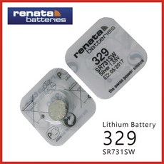 RENATA 스위스 정품 손목시계 배터리 교체 시계약 건전지, RENATA 329(SR731SW) - 1알