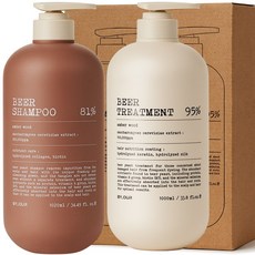 바이아우어 81만PPM 맥주효모 탈모 샴푸 1020ml + 맥주효모 단백질 트리트먼트 1000ml, 1세트