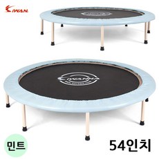 아이워너 접이식 밴드 트램플린 (54in) (민트)트램폴린 점핑 어린이 유아 다이어트 홈트 방방 가정 용 실내 미니