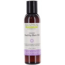 Banyan Botanicals Healthy Hair Oil - USDA 유기농 4 온스 - 모든 모발 타입 및 두피 마사지를위한 영, 단일상품