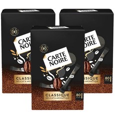 CARTE NOIRE 까르떼누아 클래식 인스턴트 커피 80개입 3개, 80개