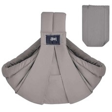베이비슬링 외출 통기성 매쉬 및 휴대용 신생아 간단하게 들고 다니는 아가띠, 다크 그레이 수납 가방