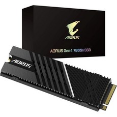 GIGABYTE AORUS Gen4 7000s SSD 2TB PCIe 4.0 NVMe M.2 나노카본 코팅 알루미늄 히트싱크 3D TLC NAND SSD- GP-AG70S2T, GP-AG70S2TB-2TB Gen4 SSD, 방열판