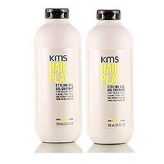 KMS HAIRPLAY 스타일링 젤 플레이크 - 프리 광택 샤인 펌 홀드 컨트롤 25.3 온스 롱 - 라스팅 (2 팩) 999, One Size, One Color