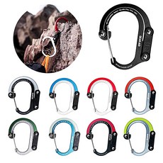 기어에이드 히어로클립 카라비너 미디움, 블랙&레드, 1개