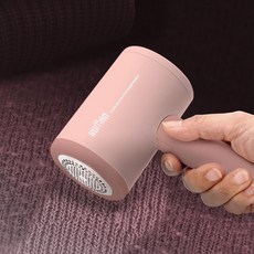 닥터웰 무선 충전 6중날 전기 보풀제거기, 핑크, DWH-61