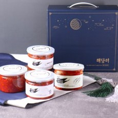 해담찬 국내산 생더덕무침 1kg, 해담터 250g 선물세트2 웰빙명란/더덕/명태/오징어, 1개